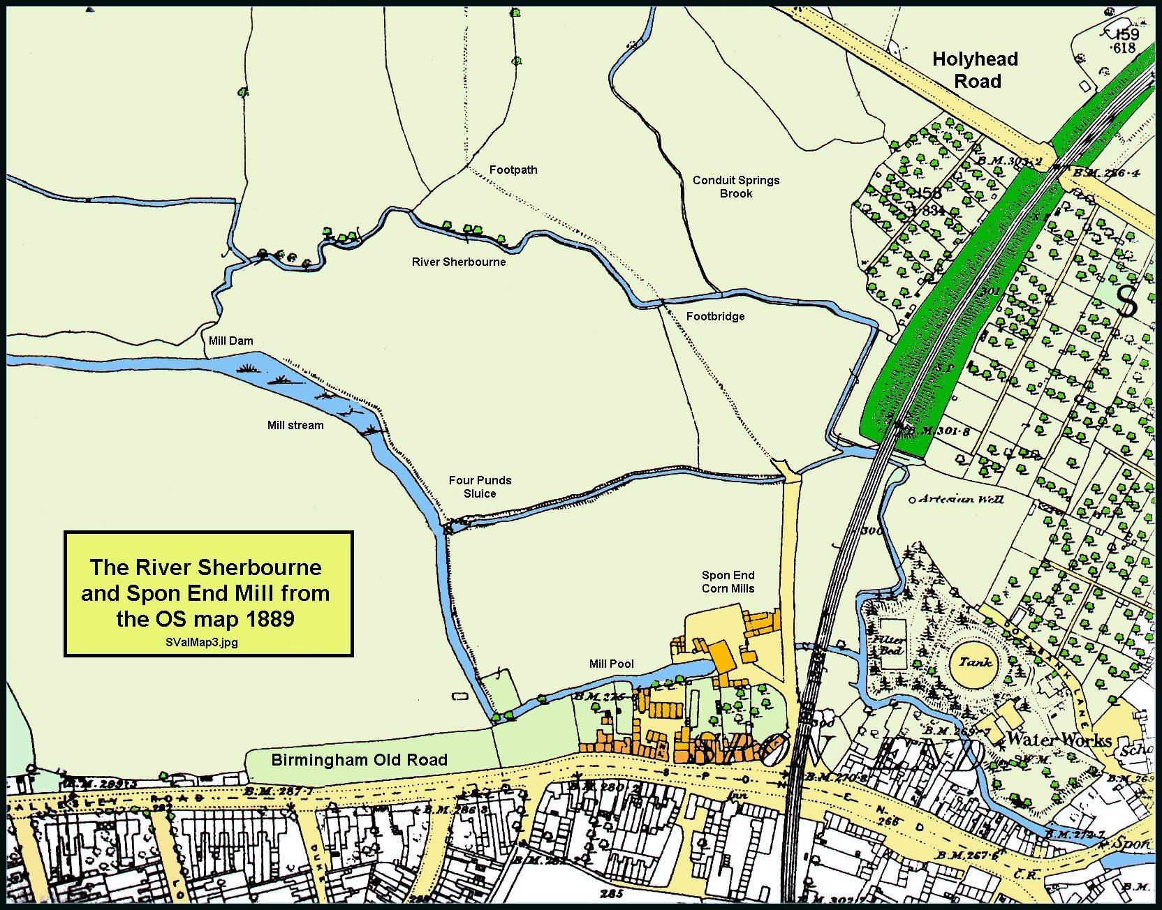 OS map of the sherbourne valle allotments