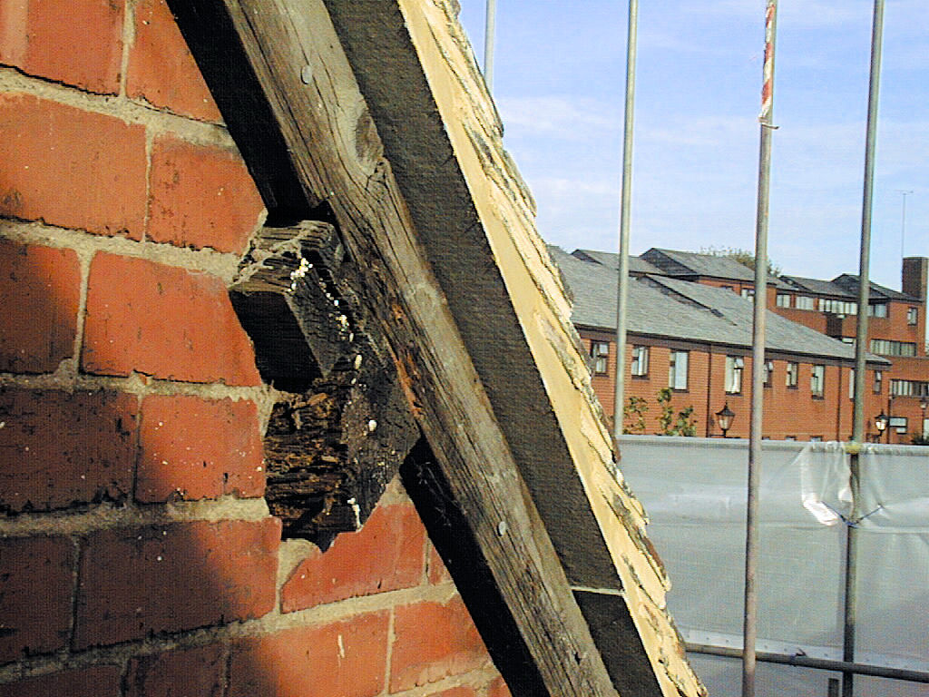 bomb damaged roof